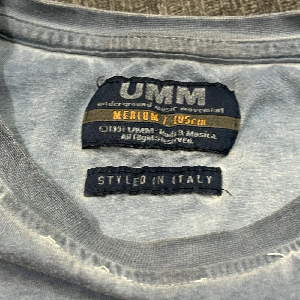 Underground Music Movement UMM Italian Graphic T Shirt Rave/Club Medium Skull